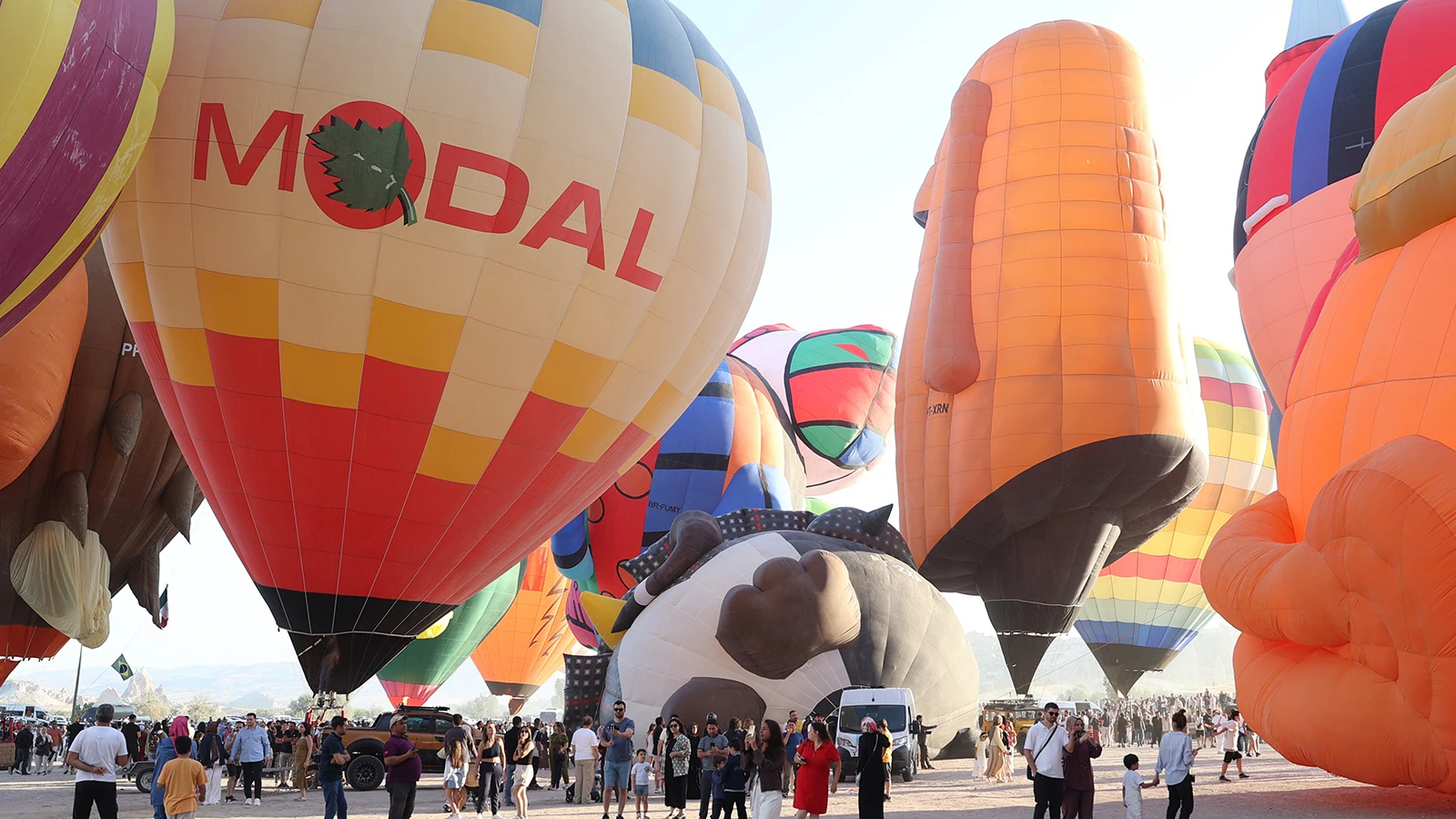 Kapadokya Balon Festivali'nin son gününde görsel şölen