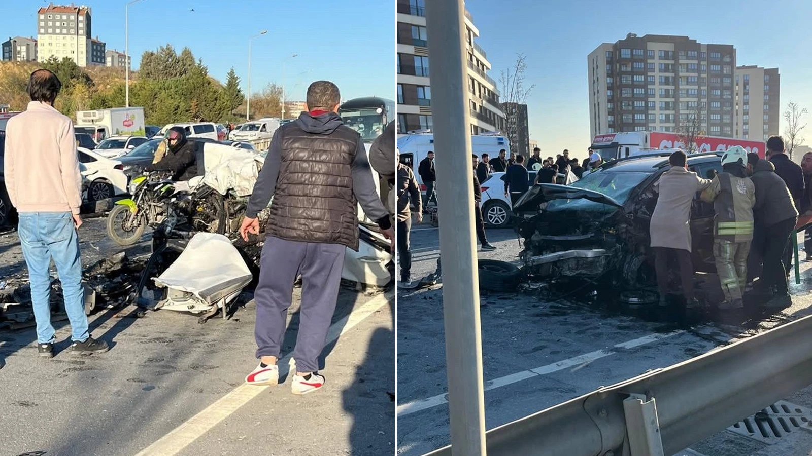 İstanbul Başakşehir'de feci kaza: 1 ölü, 2 yaralı
