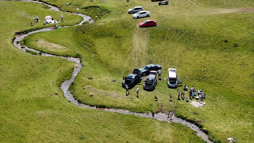 Karadeniz'in zirvesindeki yaylalar ziyaretçilerini ağırlıyor