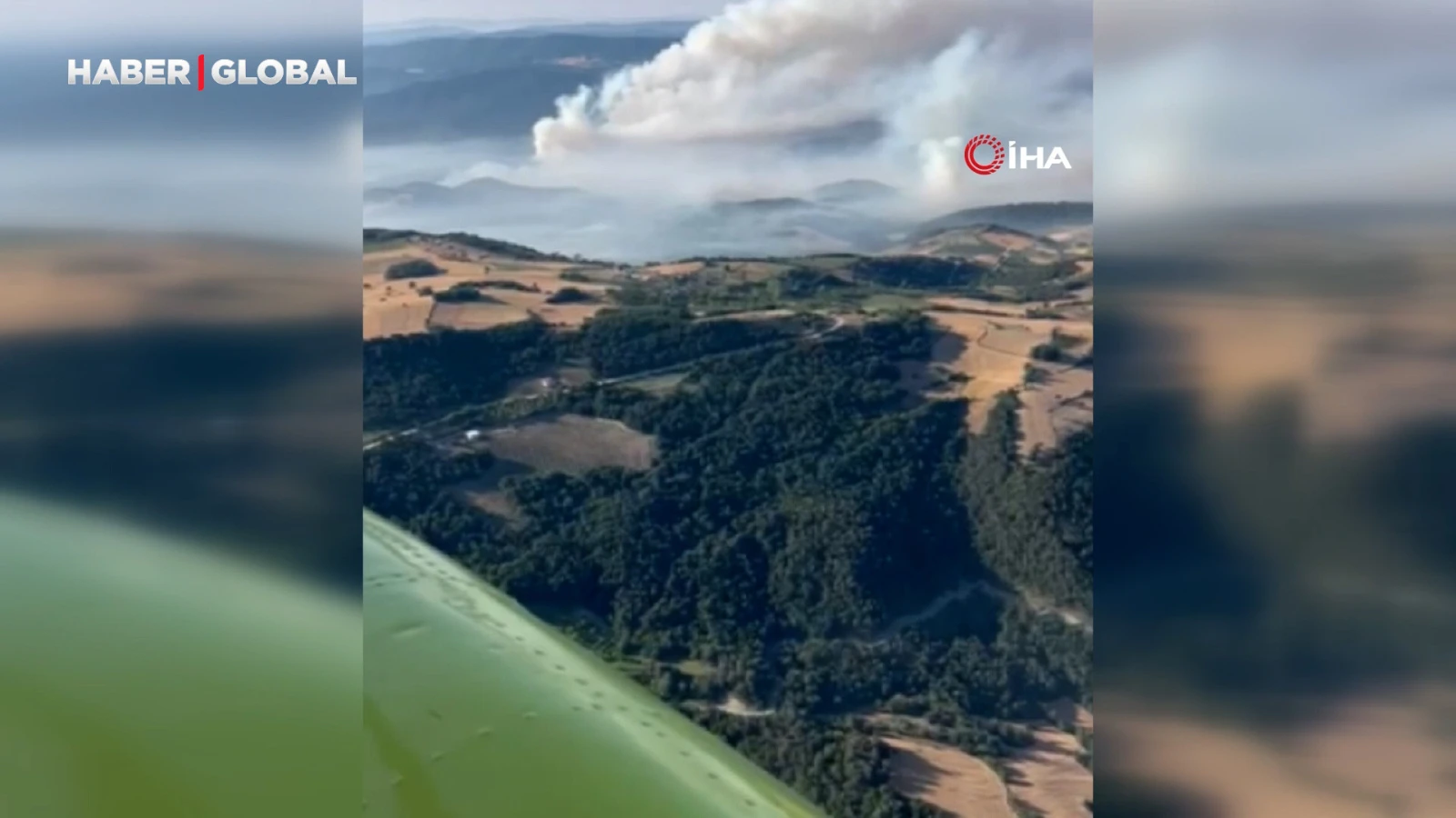 Helikopterden kaydedilen görüntü yangının boyutunu gözler önüne serdi
