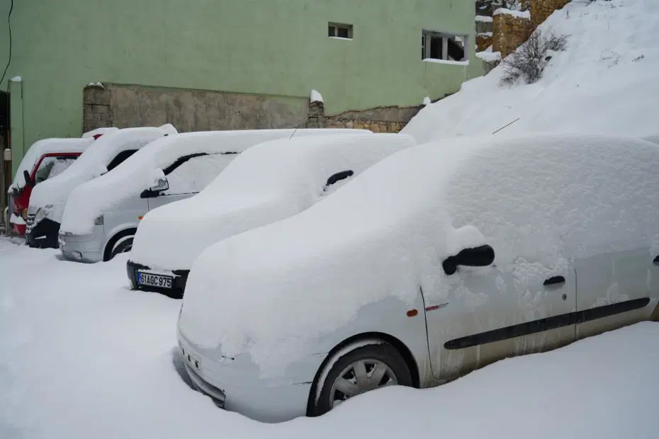 Mart kapıdan baktırdı. Hava dün güneşliydi, bugün 15 santimetre kar var