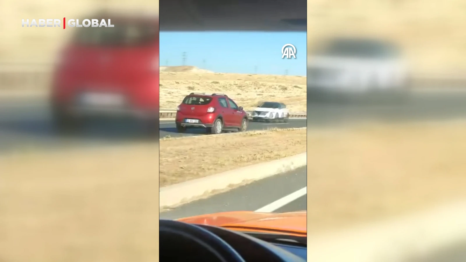 Şaşırtan anlar: Çevre yoluna girdi, ters yönde ilerledi
