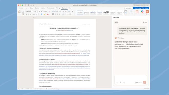 Claude’un Microsoft Word entegrasyonu beta olarak kullanıma sunuldu