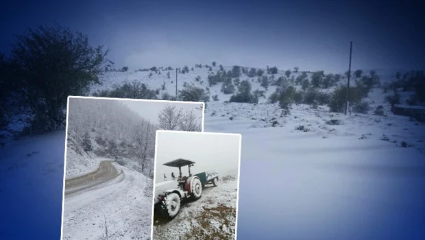 Manisa'ya Mevsimin İlk Karı Yağdı! Belediye Ekipleri Hazır Bekliyor