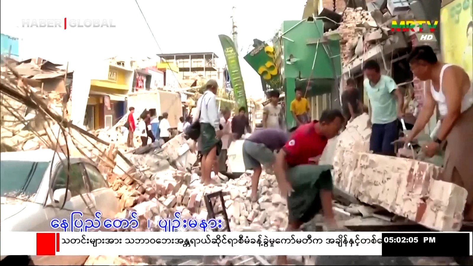 Depremin merkez üssü Myanmar’dan kan donduran görüntüler geldi!
