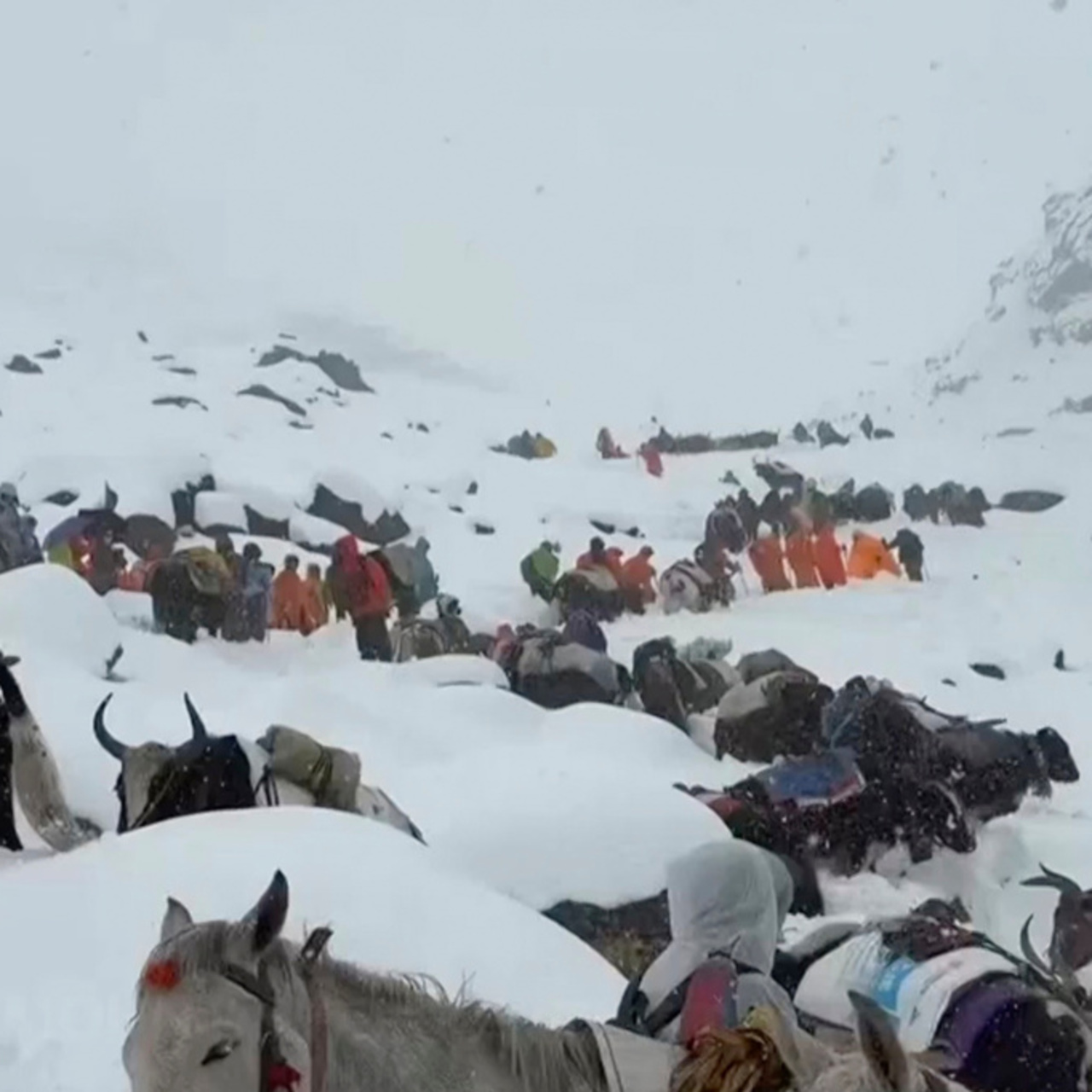 Everest'te mahsur kalan 1000'den fazla kişi kurtarıldı