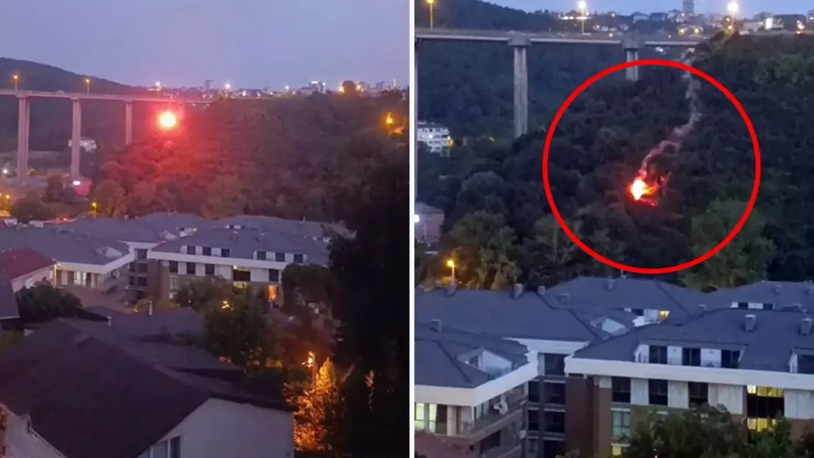 İstanbul Beykoz'da orman yangını! İşaret fişeği attılar