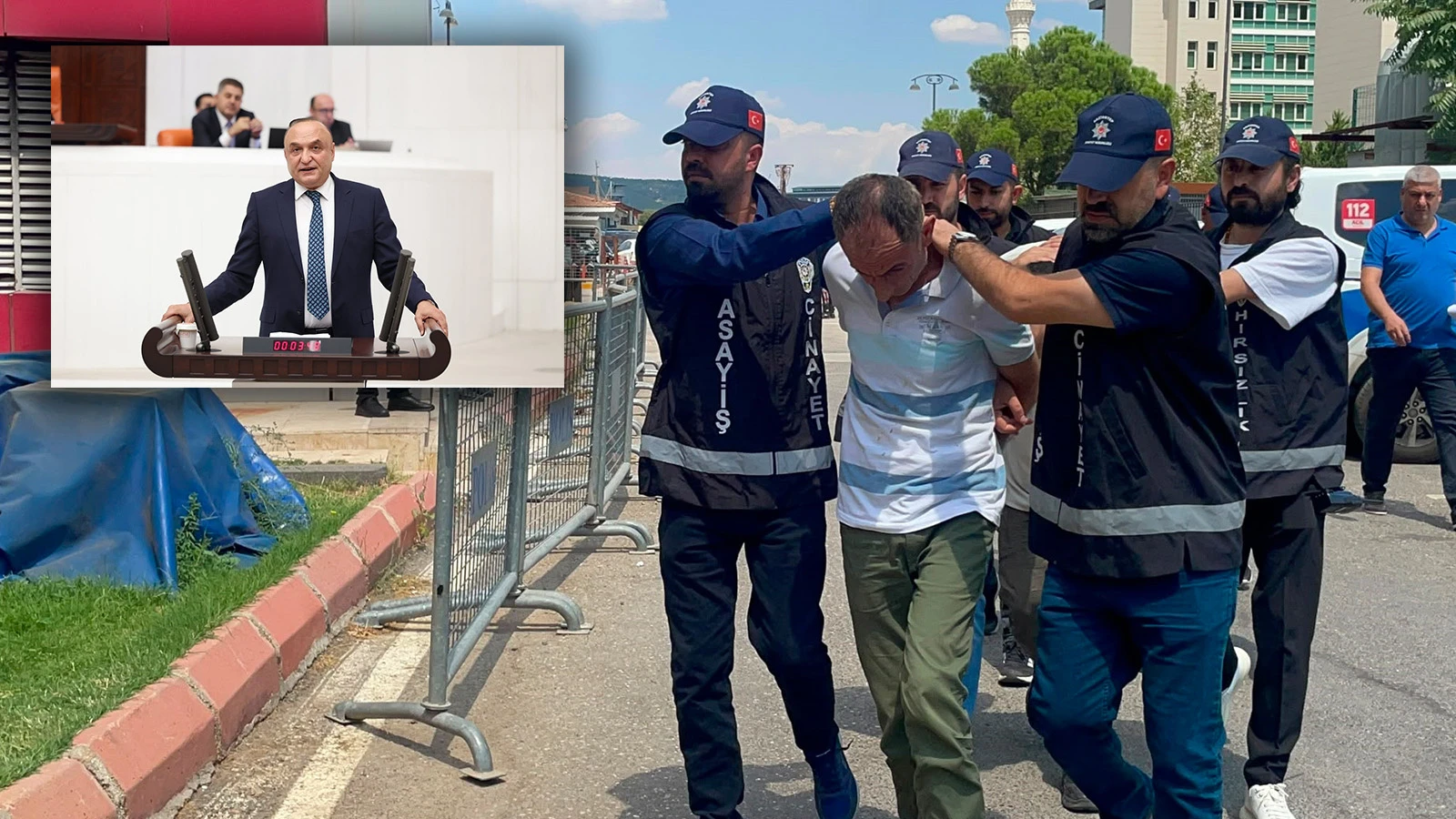 Milletvekili Melih Meriç'i bıçakla yaralayan şüpheli ve oğlu tutuklandı