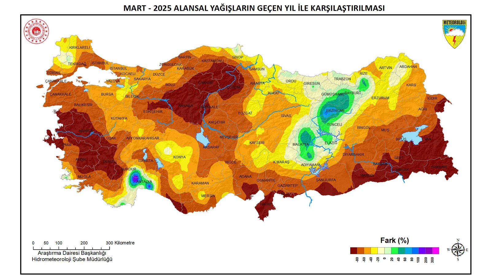 Mart ayı yağışları son 35 yılın en düşük seviyesine indi