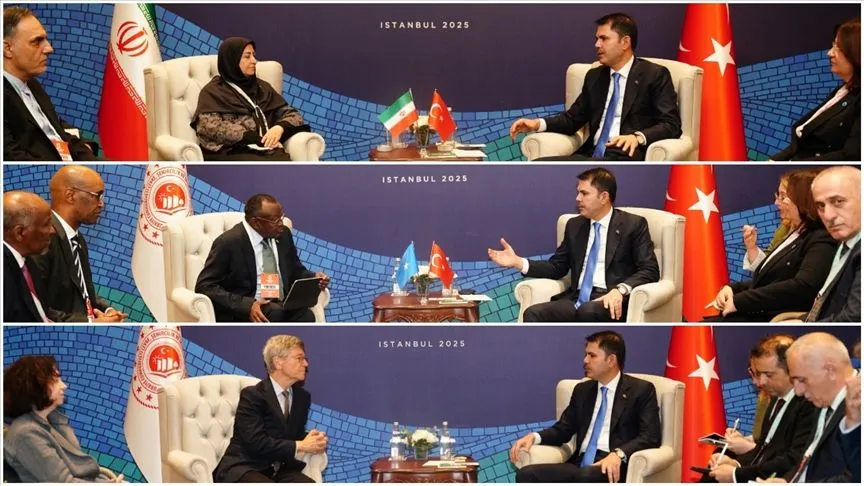 Bakan Kurum, "Sıfır Atık Forumu" kapsamında ikili görüşmelerde bulundu