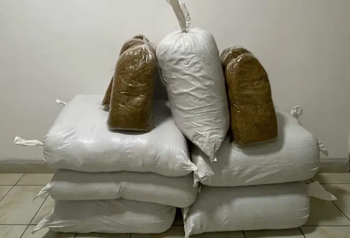 Kırşehir'de yolcu otobüsünde 230 kilogram kaçak tütün ele geçirildi