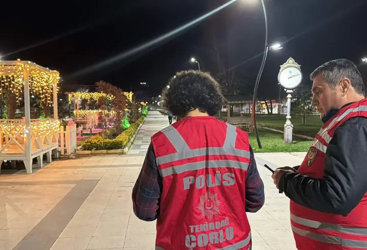 Tekirdağ'da polis dron destekli denetimleri artırdı