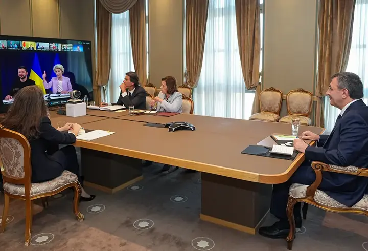 Cumhurbaşkanı Yardımcısı Yılmaz, 'Gönüllüler Koalisyonu Liderler Toplantısı'na katıldı