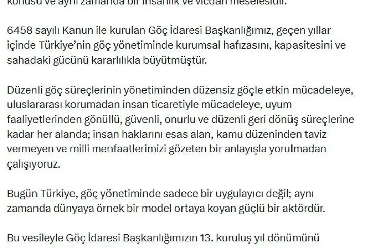 Bakan Çiftçi: Göç salt bir hareket değil, bir vicdan meselesidir