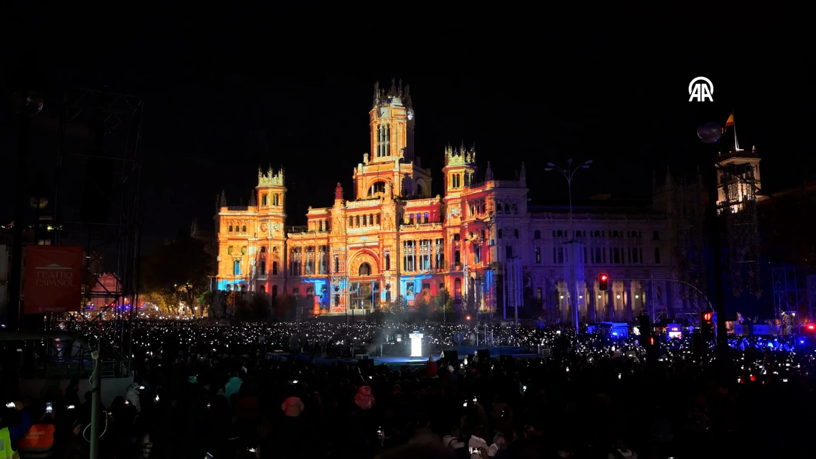 Madrid'de yeni yıl ışıklandırmalarının açılışı yapıldı