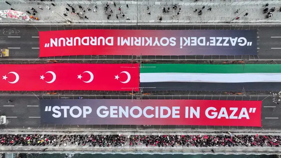 1 Ocak'ta Galata Köprü'nde Gazze yürüyüşü düzenlenecek