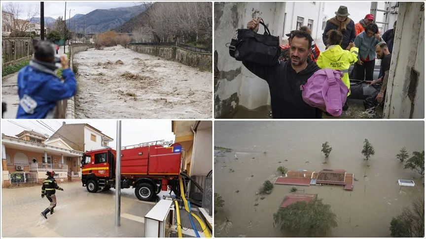 İspanya ve Portekiz şiddetli yağışlara karşı mücadele ediyor