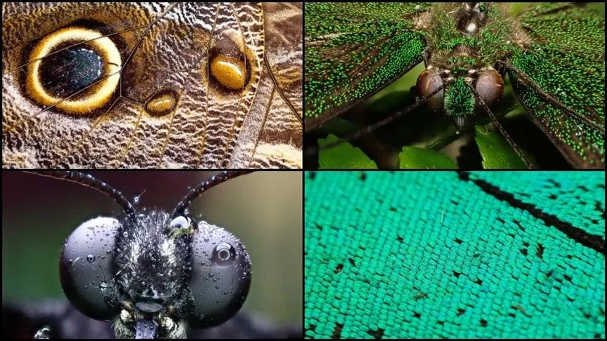 Tropikal bahçenin kelebekleri makro objektifle yakından görüntülendi