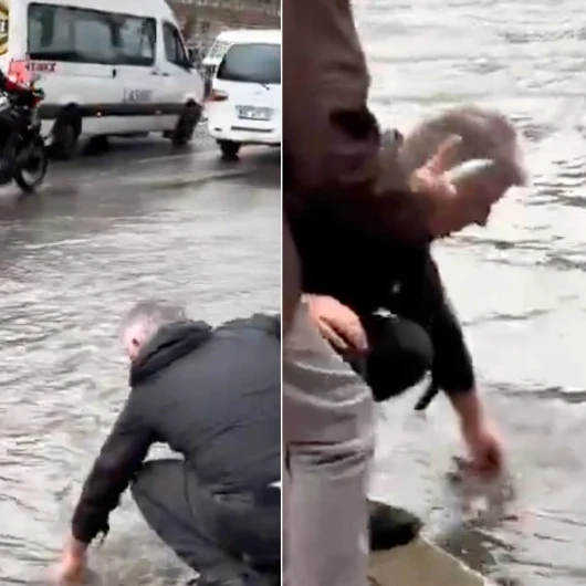 İstanbul'da Selde Örnek Davranış: Tıkanan Gideri Elleriyle Açarak Su Seviyesini Düşürdü