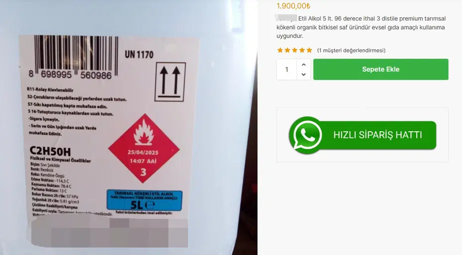İnternetten bidonla alınıp pet şişede satılıyor | Uzmanından sahte alkol uyarısı