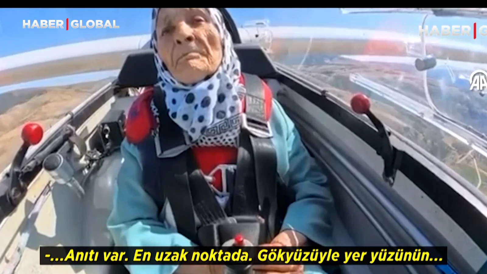 Uçak kullanmak isteyen Mürüvvet teyzenin hayali gerçek oldu