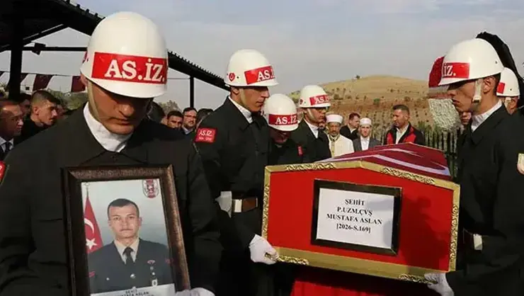 Şehit Piyade Uzman Çavuş Mustafa Aslan, son yolculuğuna uğurlandı