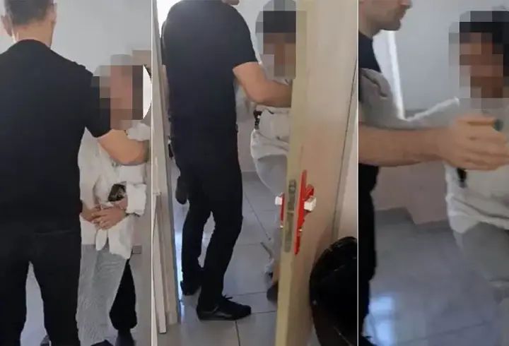 Derste "veli terörü" kamerada: Çocukların yanında öğretmene hakaretler savurdu