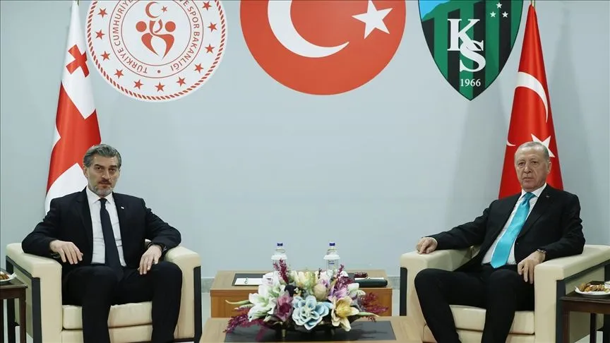 Cumhurbaşkanı Erdoğan, Gürcistan Cumhurbaşkanı Kavelaşvili ile görüştü
