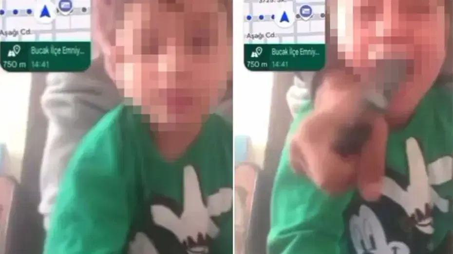 Eşini tehdit için çocuğunun boğazına bıçak dayayan babaya tahliye