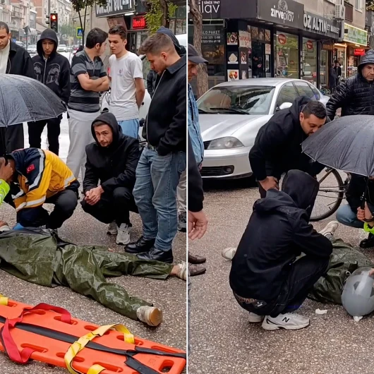 Bursa'da Yürek Isıtan İnsanlık Dersi: Kaza Geçiren Gencin Islanmaması İçin Başında Böyle Bekledi