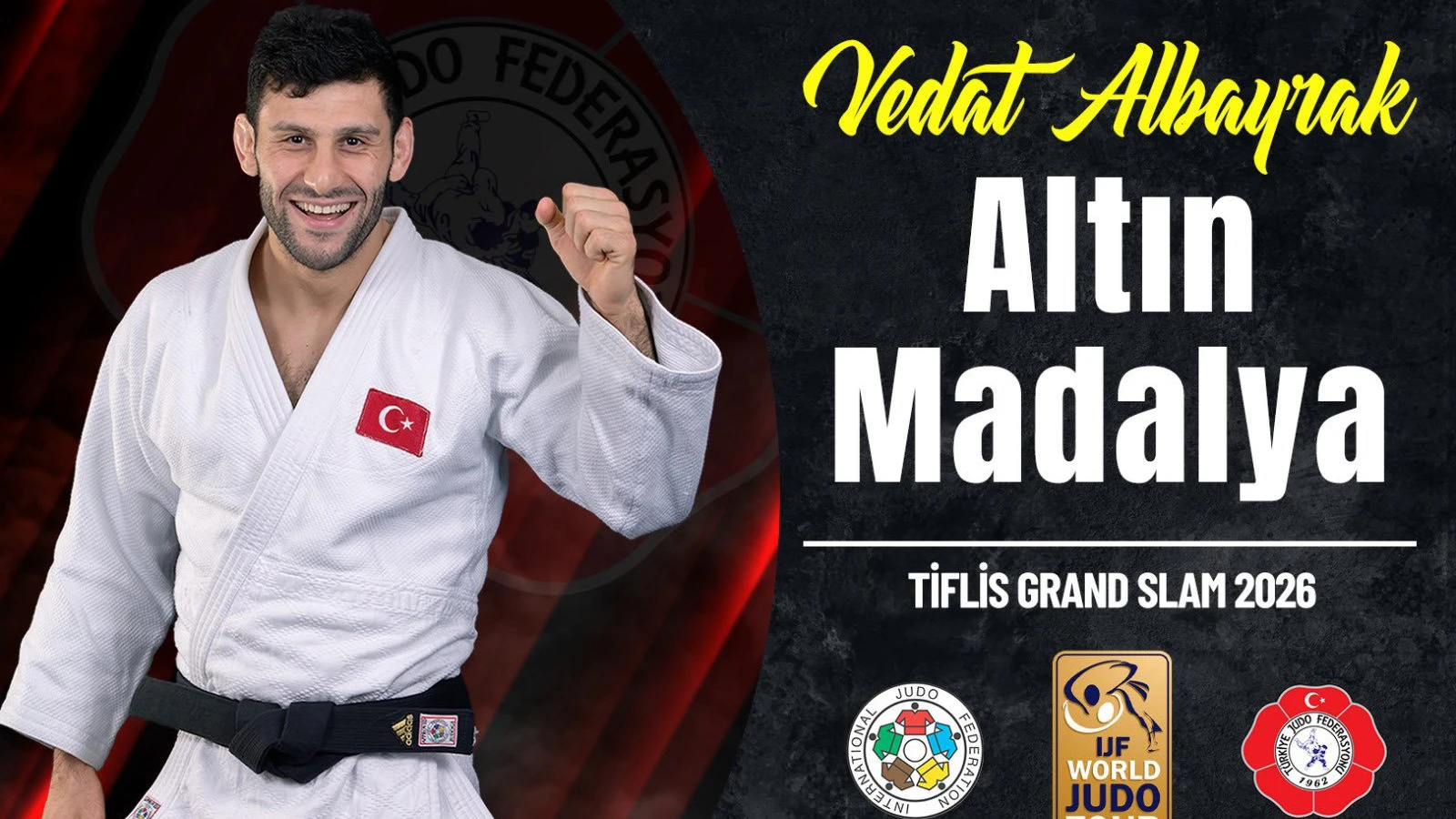 Milli judocu Vedat Albayrak, Tiflis Grand Slam'de şampiyon oldu