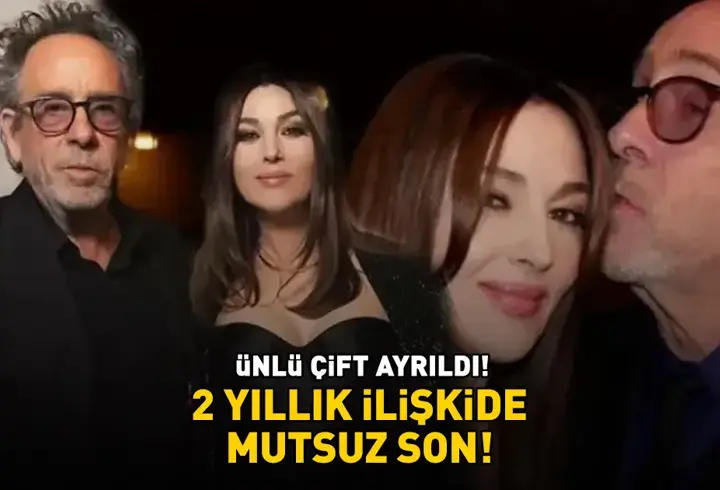 Monica Bellucci-Tim Burton çifti ayrıldı! 2 YILLIK İLİŞKİDE MUTSUZ SON!