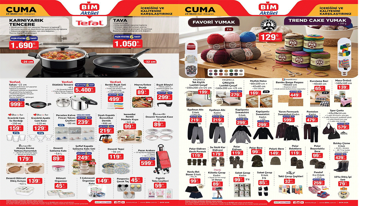 Yeni Afiş: Bim’e Tefal Ürünleri Geliyor! (Bim 23-29 Ekim)