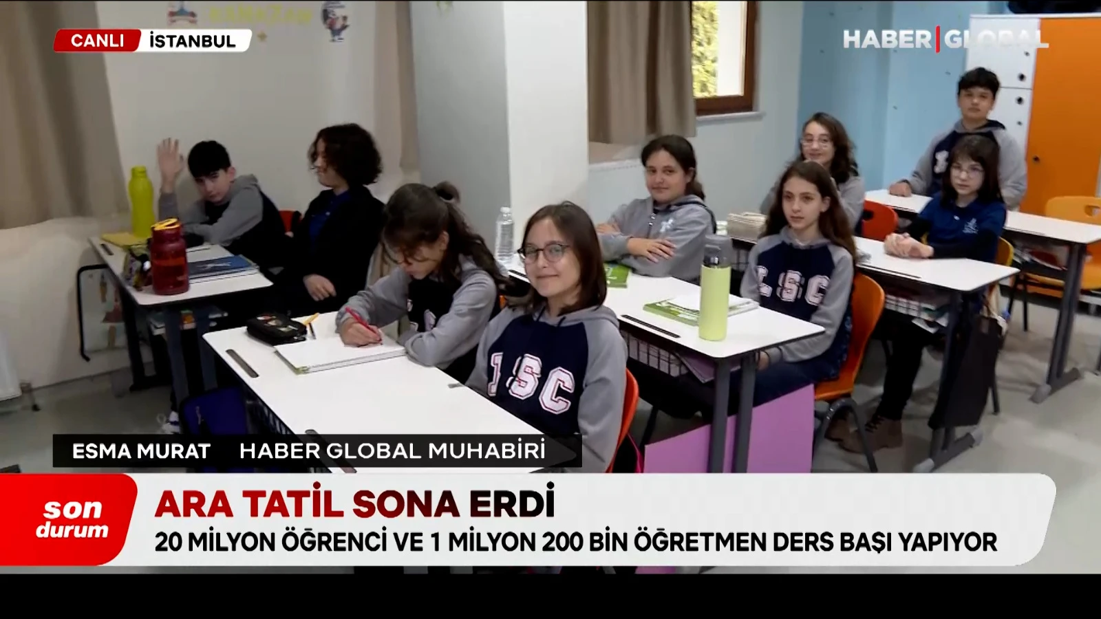 Ara tatil sona erdi: 20 milyon öğrenci ve 1 milyonu aşkın öğretmen ders başında