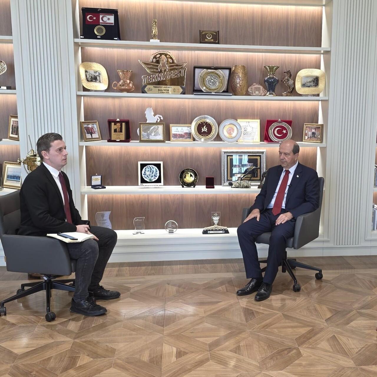 KKTC Cumhurbaşkanı Tatar Habertürk’e konuştu