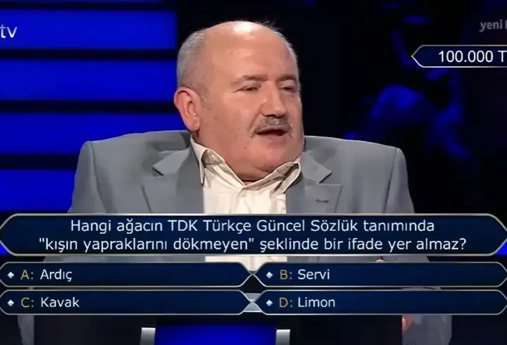Kışın yapraklarını dökmeyen ağaç? TDK Türkçe Güncel Sözlük tanımı!