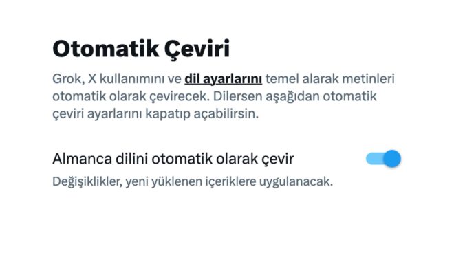 X platformuna eklenen “otomatik çeviri” özelliği nasıl kapatılır?