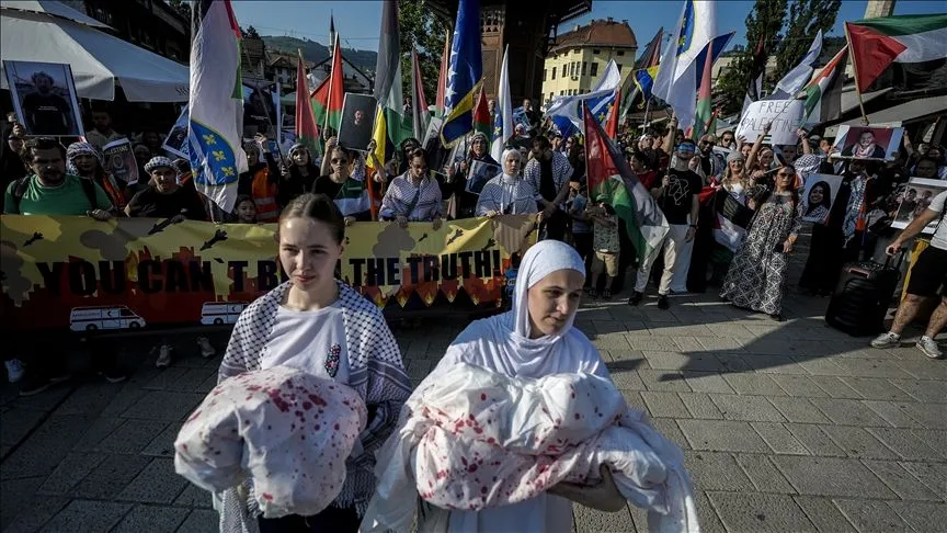 İsrail'in Gazze'deki saldırıları Bosna Hersek'te protesto edildi