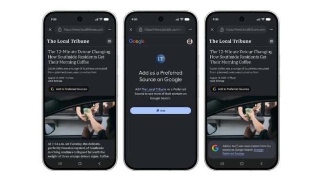 Google, “Arama, Keşfet ve Haberler” bölümleri için yeni kişiselleştirme özellikleri duyurdu