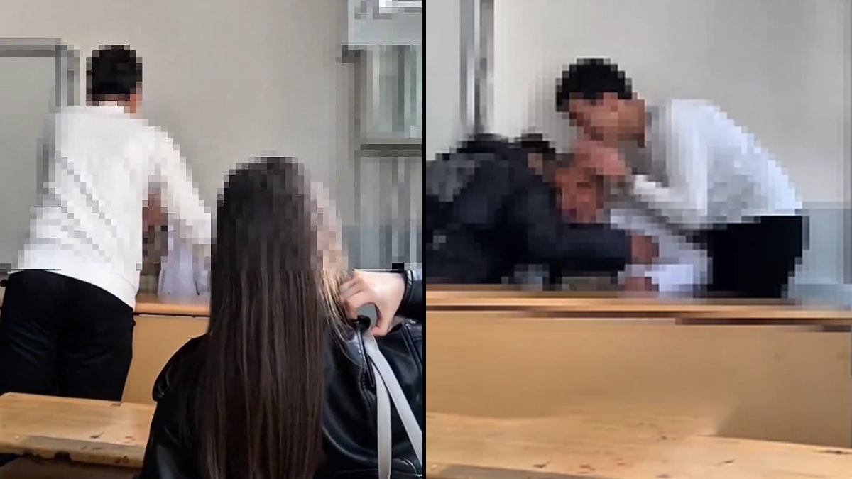 Lisede skandal görüntüler! Öğretmene yapılanlar izleyenleri bile utandırdı