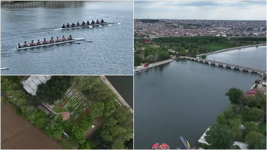 Meriç Nehri'ndeki kürek yarışları Edirne'nin turizmine katkı sağlıyor