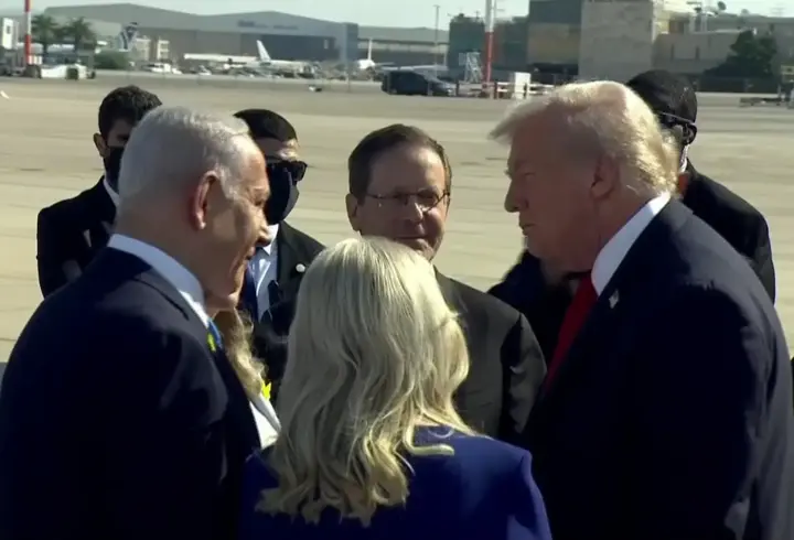 SON DAKİKA... Trump'ın uçağı İsrail'e indi: Havalimanında Netanyahu karşılıyor!