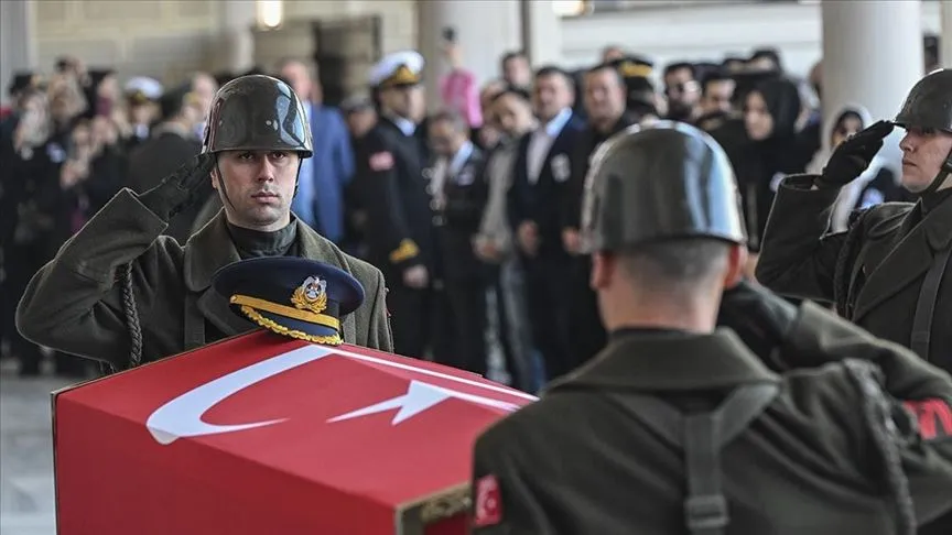 Şehit Hava Pilot Yarbay Gökhan Korkmaz İstanbul'da son yolculuğuna uğurlandı
