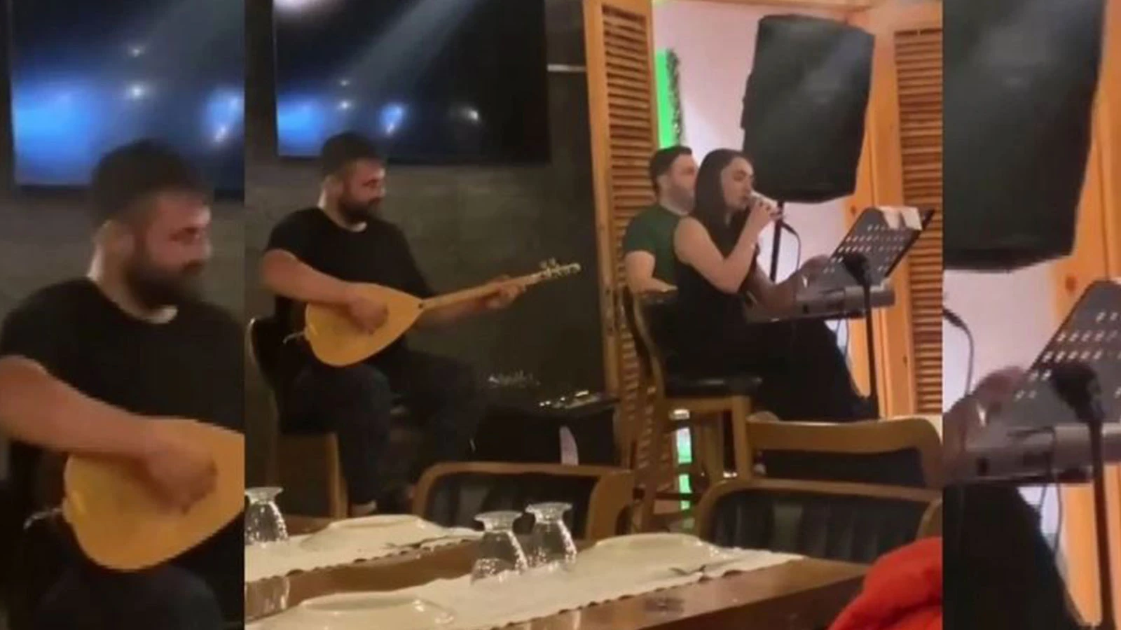 Sahnede korkutan kaza! Şarkıcının üzerine hoparlör devrildi