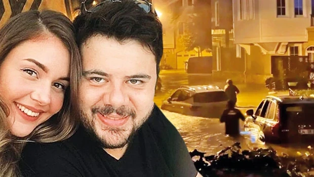 Kemerburgaz'da Korku Dolu Anlar... Evinin Önü Göl Oldu