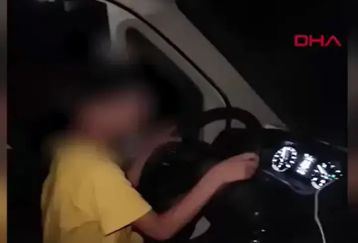 10 yaşındaki oğluna direksiyon teslim eden babaya 21 bin TL ceza