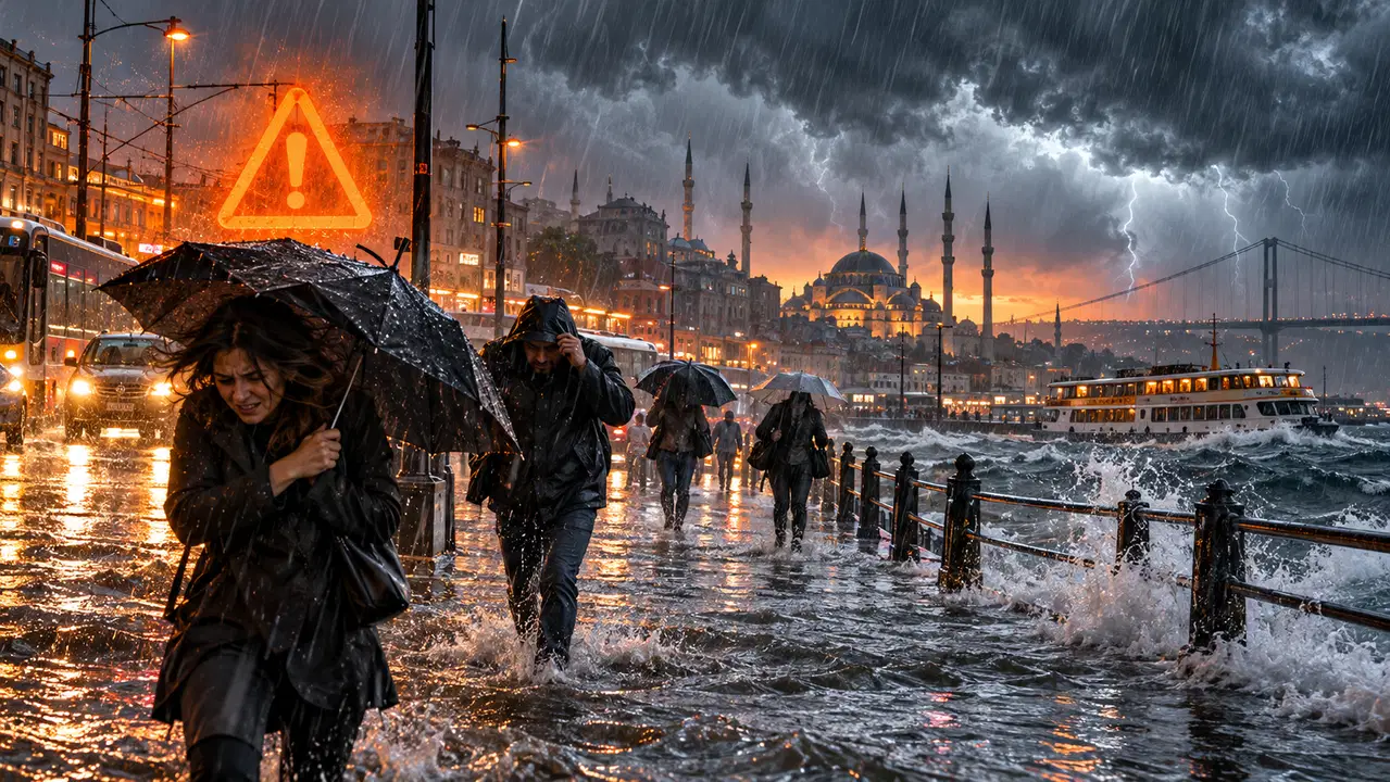 Meteoroloji'den İstanbul İçin 'Turuncu' Uyarı... Şiddetli Sağanak Yağış Geliyor: 35 Saat Devam Edecek!