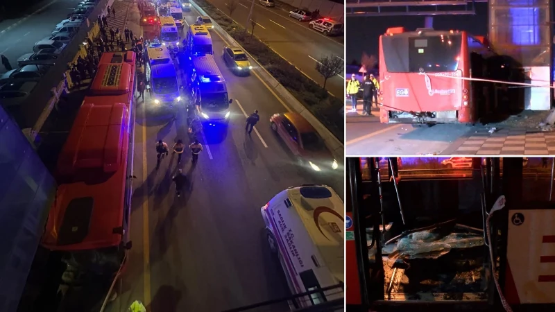 Ankara'da Can Pazarı: Ego Otobüsü Üst Geçide Çarptı, 24 Kişi Yaralandı