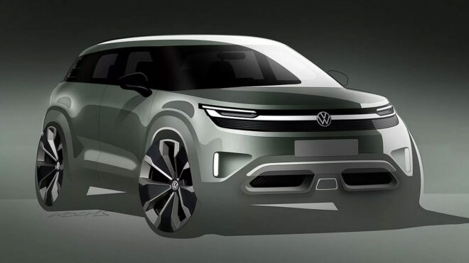 Volkswagen, yeni konsept aracı için çizim görselleri paylaştı