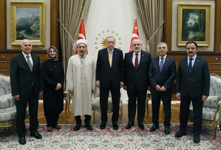 Cumhurbaşkanı Erdoğan, Diyanet İşleri Başkanı Arpaguş'u kabul etti
